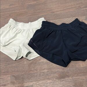 Women's Black and White Shorts